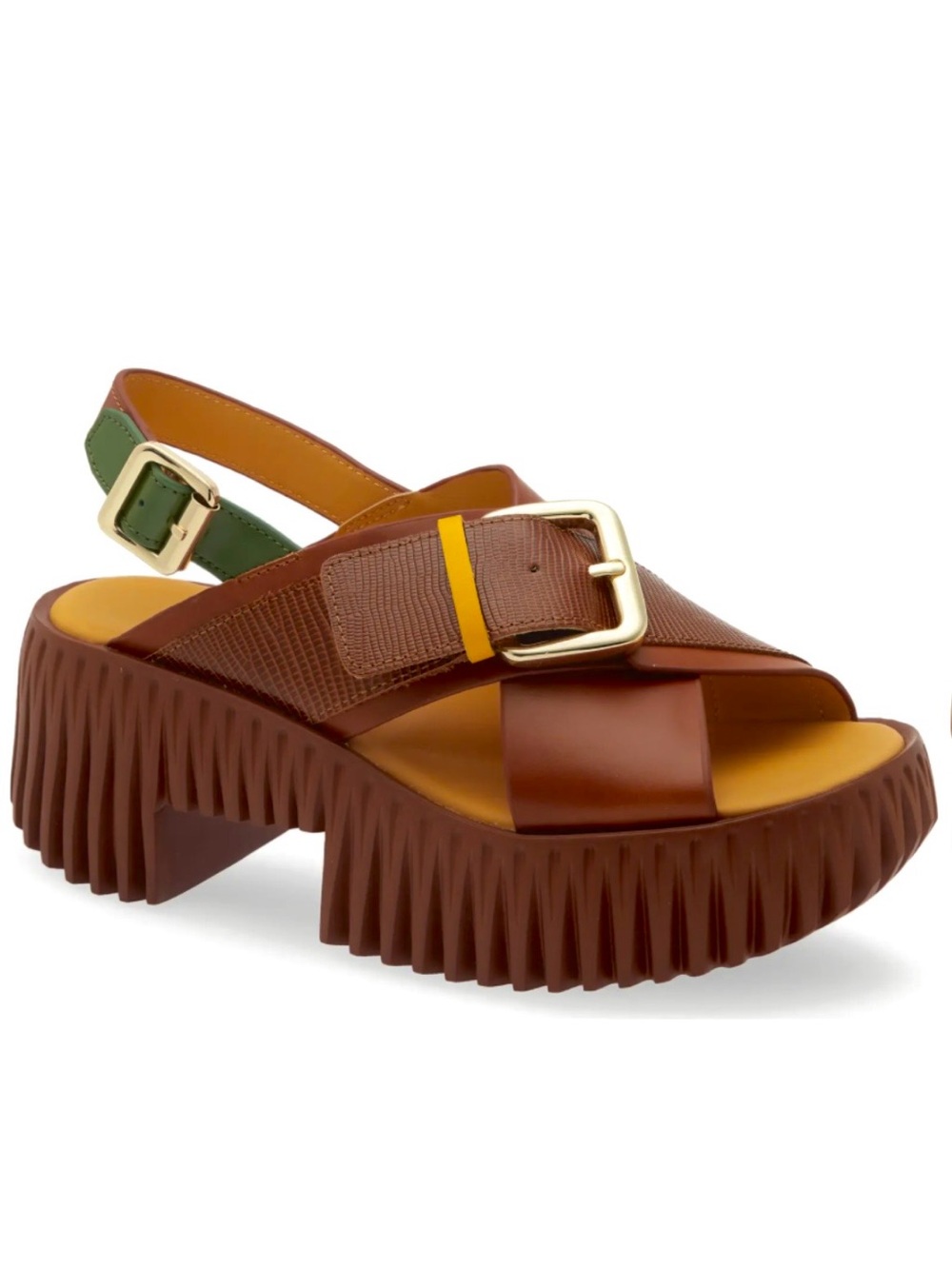 NEW 4CCCCEES Plia Juno platform leather slingback sandals